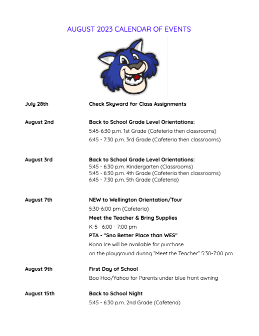 Orientation Dates 2023